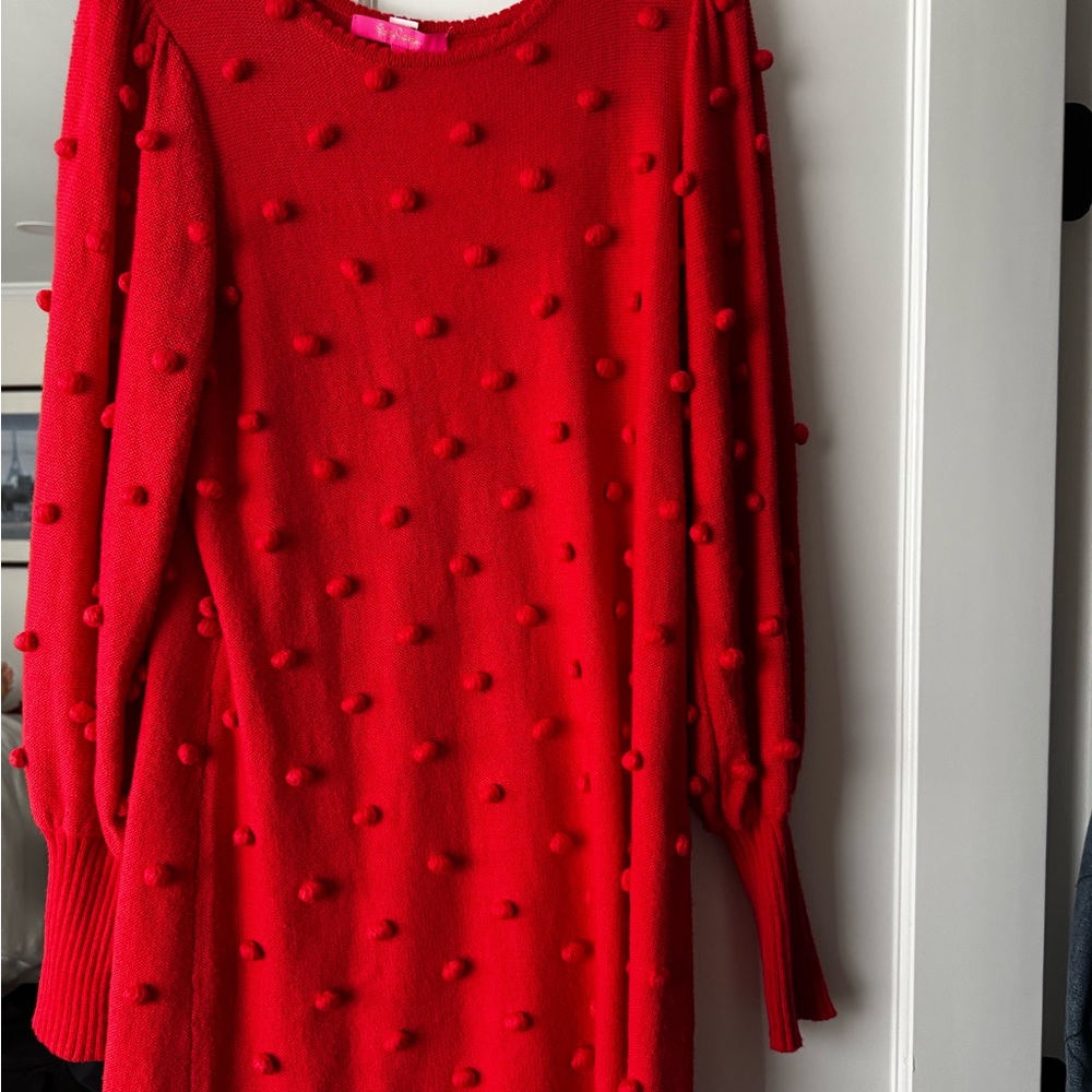 Lilly Pulitzer Red Long Sleeve Dress